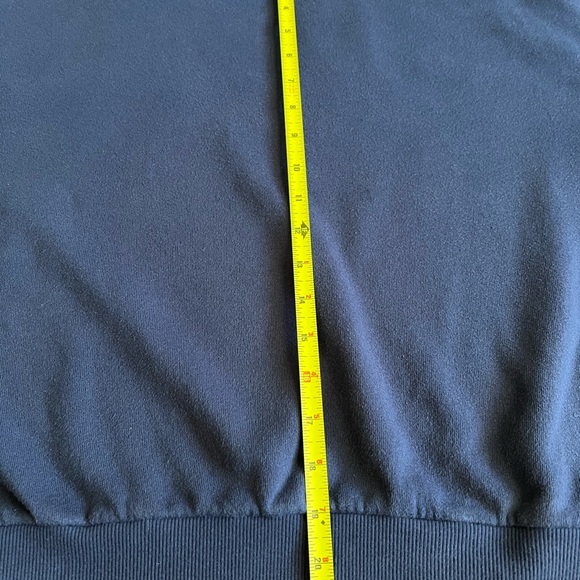 Nation x SoulCycle Cropped Sweatshirt Navy Contrast Sleeve M - Picture 10 of 12